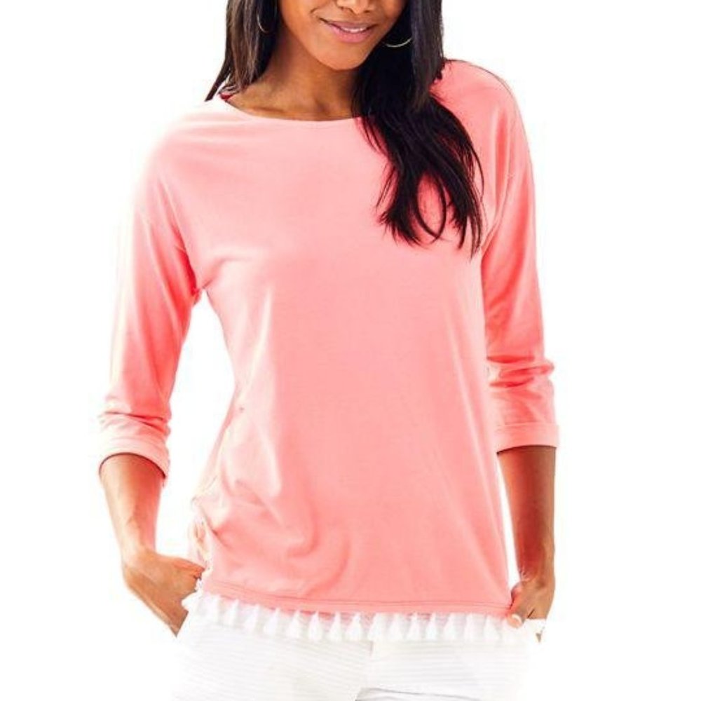 EUC LILLY PULITZER MERCER TOP FLORIDA SMALL (S26)